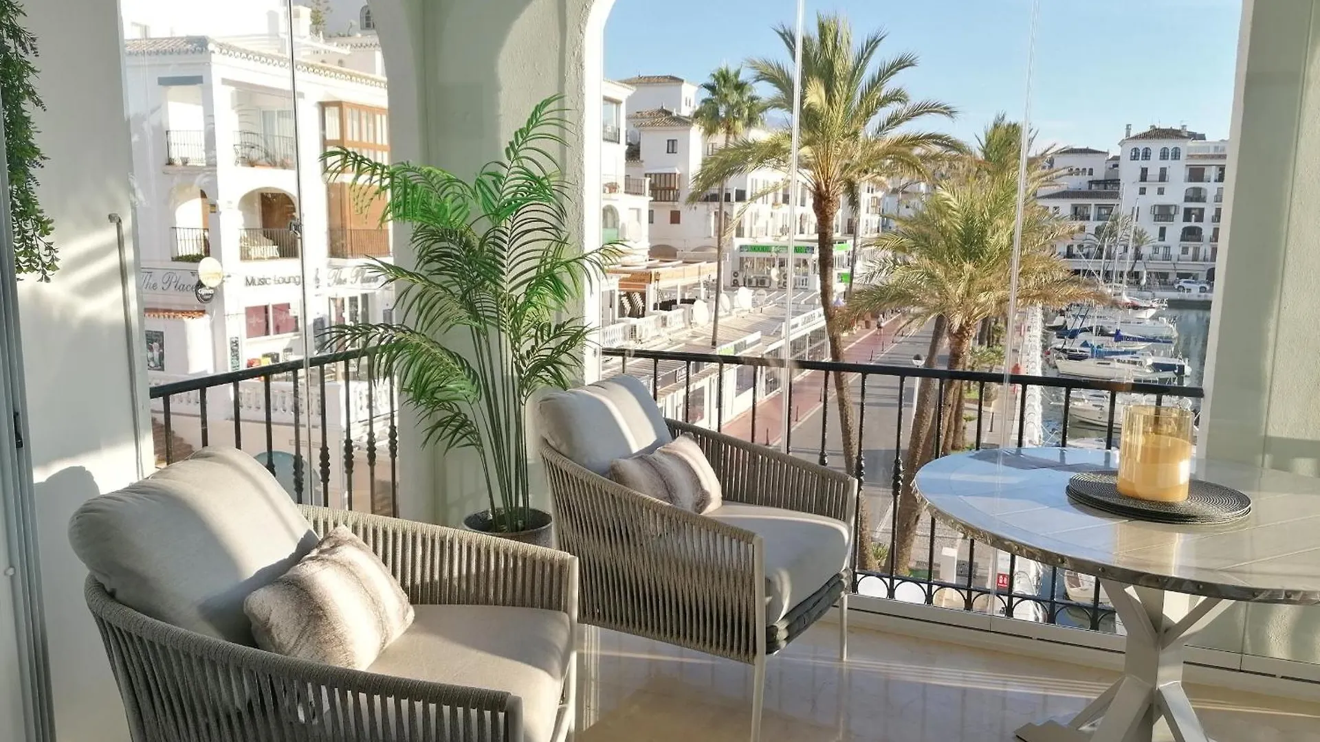2252-Amazing Apt On Beach, Port View From Terrace! Manilva Spain